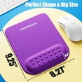 thumbnail image 6 of Mouse Pad with Wrist Support,Ergonomic Design Relief Carpal Tunnel Pain,Memory Foam Mouse Pad for Computer Desk with Non-Slip PU Base,Purple, 6 of 9