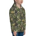 thumbnail image 5 of Pofeuu Green Skulls Print Teenage Zipper Hoodie Sweatshirts Hooded Casual Jackets With Pocket For Boys Girls-Medium, 5 of 6