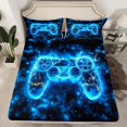 thumbnail image 2 of Manfei Game Bed Sheets,Gamepad Controller King Sheets,Blue Black Sheet Set For Boy,Microfiber Room Decor,4-Piece, 2 of 7