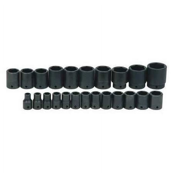 Williams MS-4-23RC 23-Piece 1/2-Inch Drive Metric Shallow 6 Point Impact Socket Set