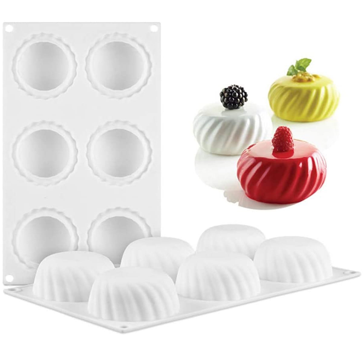 Big Swirl Ring Silicone Chocolate Cookie Baking Mould Jelly Fondant Muffin Mold
