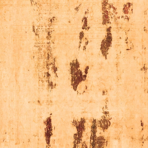 Ahgly Company Indoor Square Solid Orange Modern Area Rugs, 5' Square