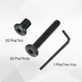 thumbnail image 3 of Uxcell 20Sets Tornillo de Cabeza Hexagonal M6x45mm con Tuercas M6x10mm y Llave Hexagonal Negra, 3 of 7