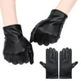 thumbnail image 3 of Men Women Cosplay Hip-Hop Dance Gothic Punk Dress Up Black Gloves Halloween Leather Gloves B, 3 of 8