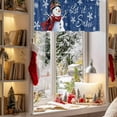 thumbnail image 3 of Valances for Windows Christmas Snowman Rod Pocket Cafe Window Treatments Valance Curtains for Kitchen Bathroom Laundry Basement Windows 56"x16", 3 of 7