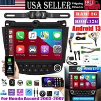 Car Stereo for Honda Accord 2003 2004 2005 2006 2007, 10" Touch Screen Android Radio with Wireless Carplay&Android Auto Mirror Link/1080P/WiFi/SWC/Bluetooth  Backup Camera MIC