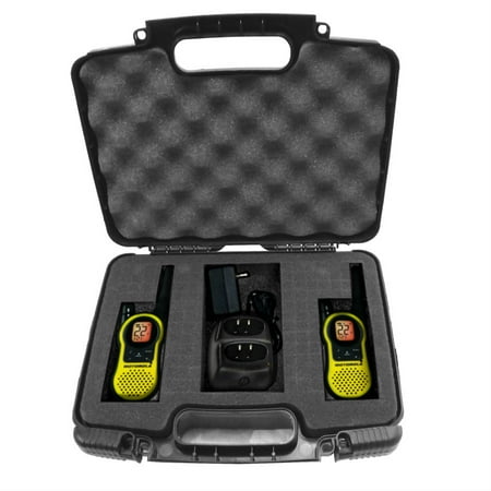 - WalkTOUGH Two-Way Radio Carry Hard Travel Case with Customizable Foam - Fits two (2x) Motorola MH230R MS350R , Midland LXT500VP3 GXT1000VP4 , BaoFeng BF-F8HP UV-82HP , Walkie Talkie and Accessories
