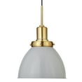 thumbnail image 5 of Evelyn&Zoe 12" Matte Gray/Brass Metal Pendant, 5 of 10