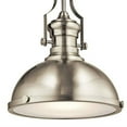 thumbnail image 2 of Kichler 12.2-in Satin Nickel Industrial Single Etched Glass Dome Pendant, 2 of 2