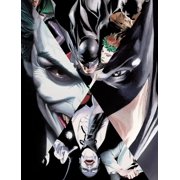 Batman Joker and Batman Four Way Split Mirror Men's Black T-shirt-4XL