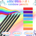 thumbnail image 2 of Wooden Rainbow Pencils, Multicolored Pencils Assorted Colors Art-Supplies for Drawing Coloring Sketching 24Pcs, 2 of 5