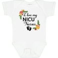 thumbnail image 3 of Inktastic I Love My Nicu Nurses with Baby Footprints and Flowers Boys or Girls Baby Bodysuit, 3 of 5
