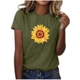 thumbnail image 2 of Shorts pour Femmes, Blouses pour Femmes, Mode Féminine Imprimé Manches Courtes Blouse Drôle Col Rond T-Shirt Tops, 2 of 5