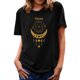 thumbnail image 1 of Gibobby Camiseta de manga corta para mujer Mujeres Casual Impresión Manga Corta Cuello Redondo Camiseta Suelta Blusa Tops(Negro,M), 1 of 4