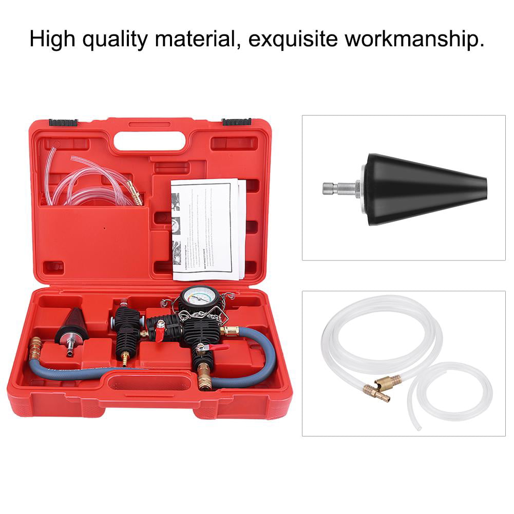 Cooling System Vacuum Purge & Coolant Refill Kit with Carrying Case for Car SUV 
