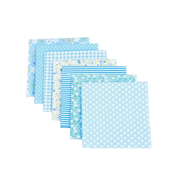 Bearachild Paquete de 7 piezas de tela de algodón puro para costura, patrón surtido, tela con estampado para accesorios, gris, 25x25cm Artesanía Rojo 25*25cm