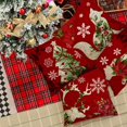 thumbnail image 6 of Merry Christmas Red Throw Pillow Covers 20x20 Inch Set of 4 Christmas Trees Poinsettia Floral Mistletoe Holly Leaf Xmas Animals Deer Bear Fox Pillow Cases Winter Snowflake Cushion Cover, 6 of 6