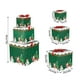 3 Christmas Gift Boxes Santa Snowman Design Christmas Nesting Stacked
