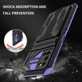 thumbnail image 6 of for Samsung Galaxy A03s Wallet Case, with Credit Card Holder Stand Kickstand Slim Rugged Shockproof Heavy Duty Defender Armor Military Grade Protective Case for Samsung Galaxy A03s,Purple, 6 of 9