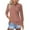 Watermelon Red, variant on Nestiefly Womens Tops 3/4 Sleeve Polo Shirts Solid Business V Neck Collared Buttons Basic Tees Loose Casual Blouses Beige 3XL