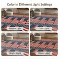 thumbnail image 7 of ODIKA 9'x12' Washable Area Rug Patriotic Farmhouse Motif Lattice Halloween Plaid Independence for Great Room, Indoor Concept, Large Living Low Pile, Flatwoven, 7 of 7