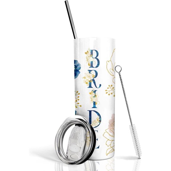 Bride Tumbler - Bride Cups Bride Gifts For Bride - 20 Oz Insulated Bride Coffee Cup, Mug, Water Bottle, Drinking Glasses - Bride Stuff Bride to be Gifts Wedding Gifts for Bride