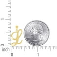 thumbnail image 2 of 10k Yellow Gold Unisex Sparkle-Cut Letter Name Personalized Monogram Initial L Charm Pendant Necklace 21.7x12.40mm Wide, 2 of 2