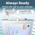 thumbnail image 2 of Jmoe USA Stylus and Mount Compatible with 15 inch Calendar | Dual Tip with Mesh and Disc Tips | 2 Spare Replacement Parts | Flexiple Stylus Holder Mounts to Calendar, 2 of 6