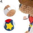 thumbnail image 6 of PULLIMORE Funny Pet Costume Cowboy Cosplay Dog Clothes With Hat Halloween Christmas Party Outfits for Small Dog Cat (Size XL), 6 of 10