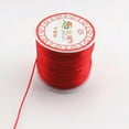 thumbnail image 5 of U8MO 40 Meters Nylon Chinese Satin Silk Knot Cord 2mm RATTAIL Thread Necklace Spool-1# Red, 5 of 9
