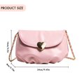 thumbnail image 2 of Bolso de hombro para mujer Bolso bandolera de cuero PU Bolso bandolera elegante con cadena (Rosa), 2 of 7