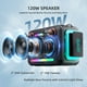 thumbnail image 2 of Altavoz Bluetooth ZEALOT 120W inalámbrico IPX6 impermeable, 2 of 9