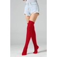 thumbnail image 2 of CAILDANL Women's Cable Knit Thigh High Boot Socks Extra Long Winter Stockings Leg Warmers, 2 of 5
