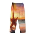 thumbnail image 5 of Kll Womens Starfish Sunset Sea Beach Print Pajama Pants Soft Pajama Bottoms For Women Cozy Lounge Pants, 5 of 9