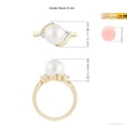 thumbnail image 5 of Angara Classic South Sea Cultured Pearl Bypass Ring in 14K Yellow Gold for Women | June Birthstone Jewelry for Her, 5 of 8