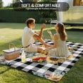 thumbnail image 4 of Sunflower Outdoor Rug for Patio/Deck/Porch, Non-Slip Large Area Rug 3 x 5 Ft, Gnomes Black White Checkered Farmhouse Indoor Outdoor Rugs Washable Area Rugs, Reversible Camping Rug Carpet Runner, 4 of 8