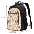 thumbnail image 5 of Pofeuu Tropical Beach Sea Shell Print Storage Laptop Backpack with USB Charging Port[Water Resistant] College Computer Bookbag Fits, 5 of 7