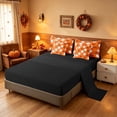 thumbnail image 5 of Homewish Happy Halloween Full Size Bedding Sets, Cartoon Pumpkin Lantern Ghost Full Size Bed in a Bag, Orange White, Black Reversible 7 Pieces, 5 of 7