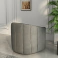 thumbnail image 4 of SEYNAR Mid Century Pumpkin-Designed Swivel Cuddle Barrel Sofa Chairs,360 Degree Swivel Armchairs for Living Room,Adult(Grey), 4 of 10