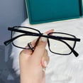 thumbnail image 3 of YAOBAMM Lightweight Blue Light Blocking Glasses Blue Light Blocking Glasses Unisex Retro Large Square Frame Clear View Strong Hinge Eye Protection Clear Bluelight Glasses, 3 of 6