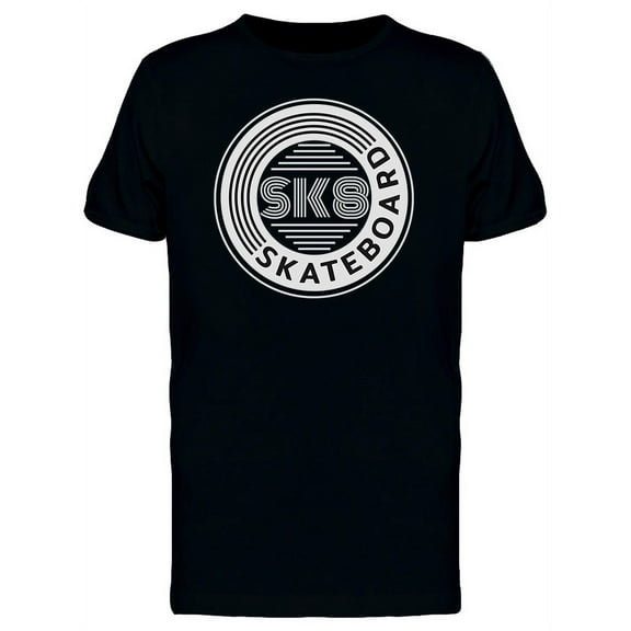 Sk8 Skateboard Round Logo T-Shirt Men -Image by Shutterstock, Male x-Large