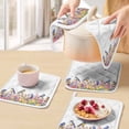 thumbnail image 5 of Spring Floral Pot Holders for Kitchen Heatproof Potholder, 4 Pack Summer Birds Botanical Fence Hot Pads Multipurpose Oven Pads Cloth Potholders Trivet for Cooking and Baking, 5 of 8