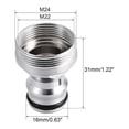 thumbnail image 6 of 2pcs Faucet Adapter Garden Hose Brass Plug-in Coupling M22 IG for M24 for AG Connection Smile Home, 6 of 9