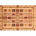 thumbnail image 1 of Ahgly Company Indoor Rectangle Abstract Orange Modern Area Rugs, 7' x 9', 1 of 4