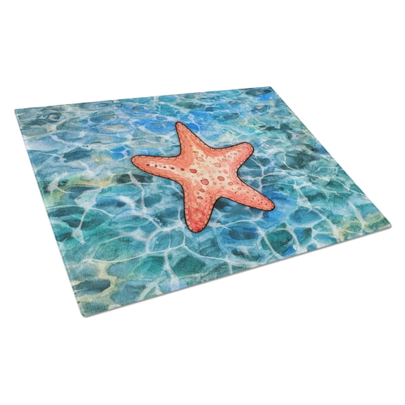 Caroline's Treasures Starfish Glass Cutting Board Large