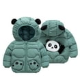 thumbnail image 4 of LYMAYTER Kids Unisex down Cotton Jacket Boys Girls Ears Hooded Printed Coats Toddler Fall Winter Fleece Outwears for 2-7 Years, 4 of 10