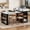 Black, variant on MODERNLUXE Extendable Dining Table with Folding Tabletop, Kitchen Island with Wheels,Hooks,Drawers and Power Outlet, Bar Table with Storage for Kitchen, Dining Room,Natural