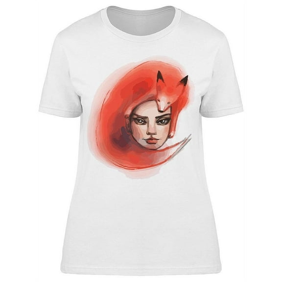 Beautiful Girl With A Fox T-Shirt Women -Image by Shutterstock, Female 3X-Large