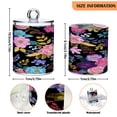 thumbnail image 2 of 4 Pack Bathroom Canisters Transparent Storage Jar for Cotton Ball, Swab, Floss Vibrant and Colorful Floral, 2 of 7