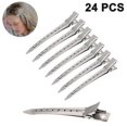thumbnail image 2 of H Clips Metal Alligator Clips H Steel Cut Clips With Holes Ette H Non Slip Diy Accessories24pcs-silver, 2 of 5